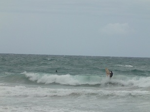 深いボトムターンからのリッピング