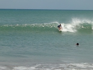 コンテスト中のキッズサーファー