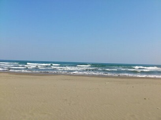 木崎浜海江田河口付近