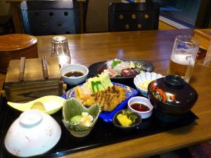 民宿金ヶ浜の夕食
