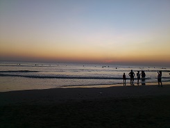 クタビーチの夕焼け