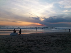 夕方のバリ島クタビーチ