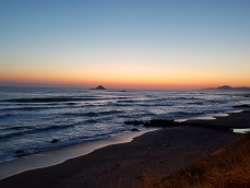 白兎海岸の大きな波