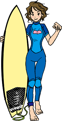 ウェットスーツに付いたワックス