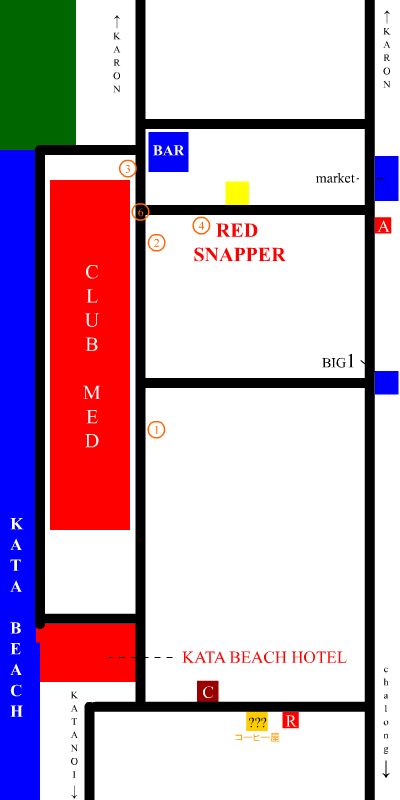 カタビーチとカロンビーチの中間辺りにあります