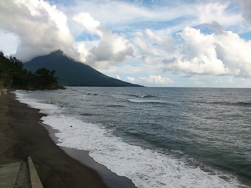 開聞岳が見えるすばらしい眺め鹿児島入野
